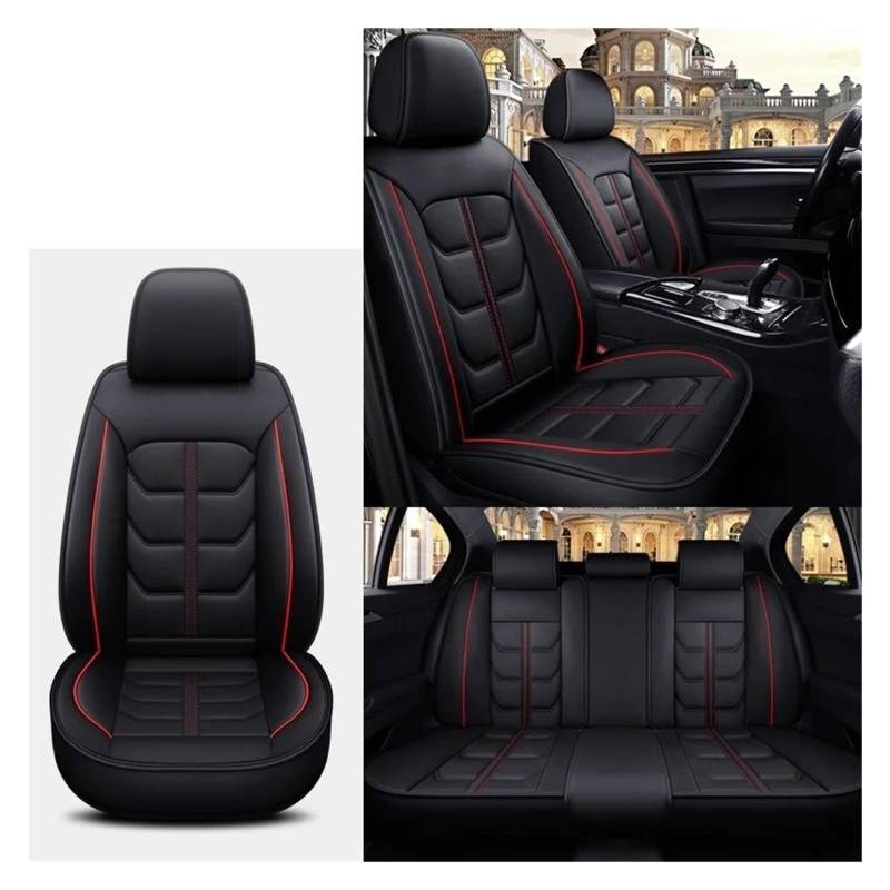 UFITIDU Auto Sitzbezug Für E46 E90 Universal Style 3D Autositzbezüge Innenausstattung Sitzschoner Auto Schonbezüge(Black red 5 seats1) von UFITIDU