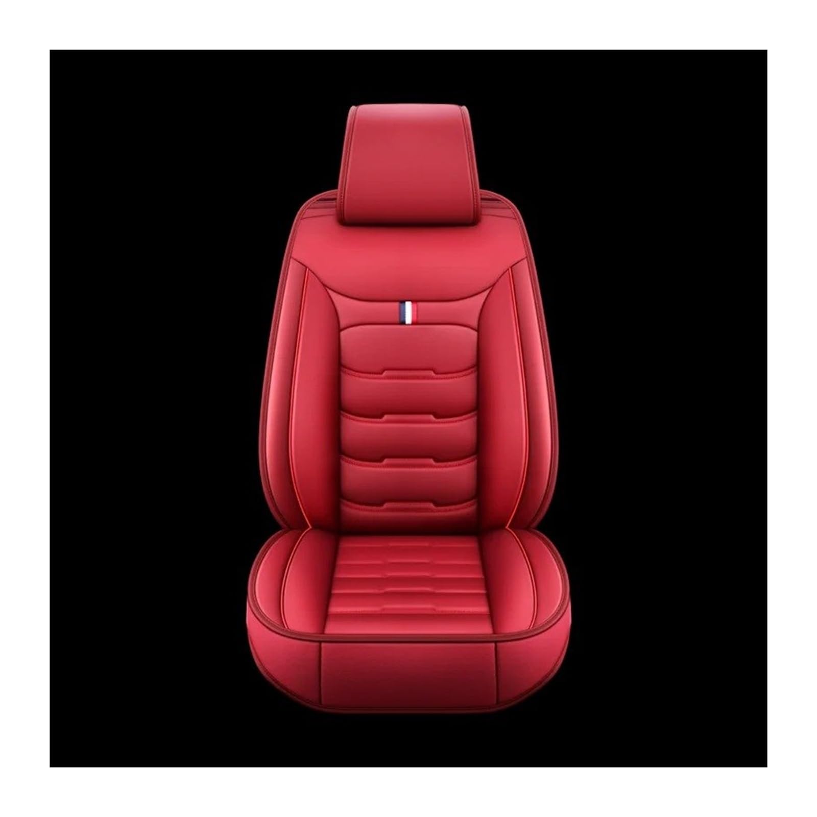 UFITIDU Auto Sitzbezug Für Ford Für Focus Kuga Ecosport Für Explorer Für Mondeo Fiesta Für Mustang Auto Zubehör Auto-Styling Leder Auto Sitz Abdeckung Auto Schonbezüge(1 seat Red) von UFITIDU