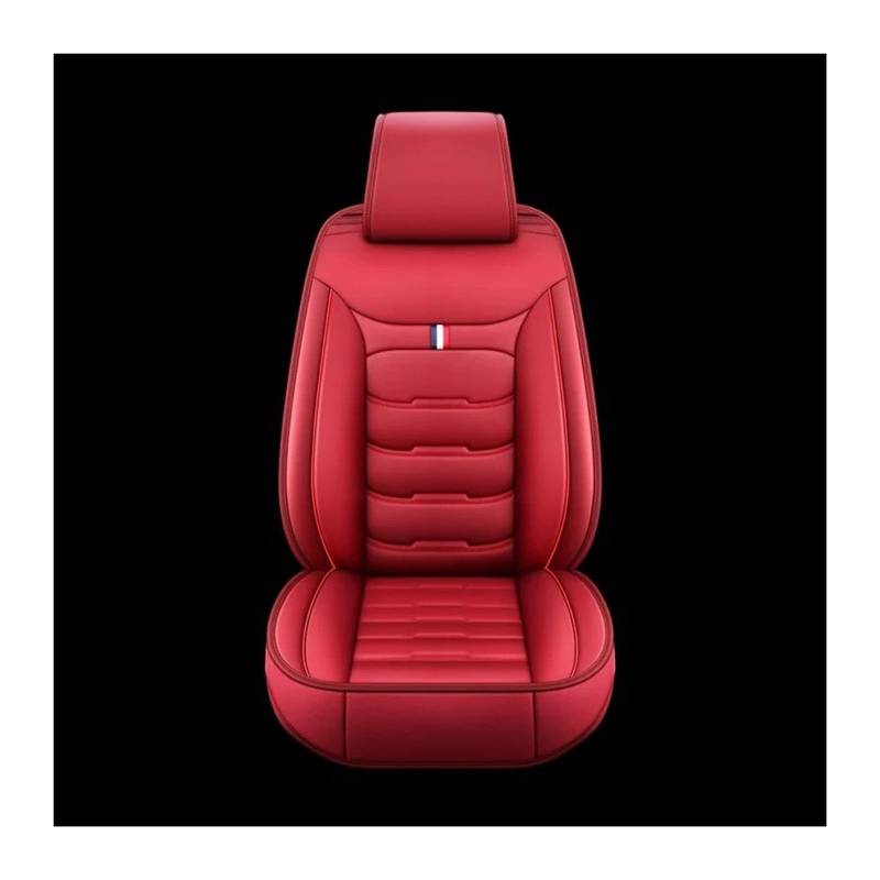 UFITIDU Auto Sitzbezug Für Ford Für Focus Kuga Ecosport Für Explorer Für Mondeo Fiesta Für Mustang Auto Zubehör Auto-Styling Leder Auto Sitz Abdeckung Auto Schonbezüge(1 seat Red) von UFITIDU