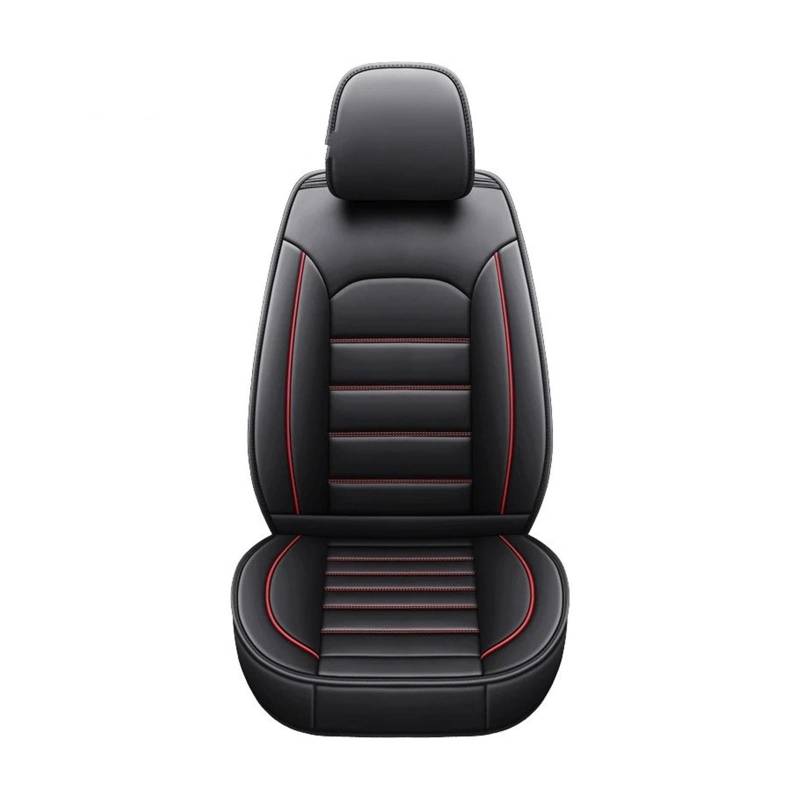 UFITIDU Auto Sitzbezug Für Hyundai Equus Für Veloster Cncino Für I30 Ix25 Mistra Autozubehör Innendetails Sitzschutz Universal Style Autositzbezug Auto Schonbezüge(Black red 1seat) von UFITIDU