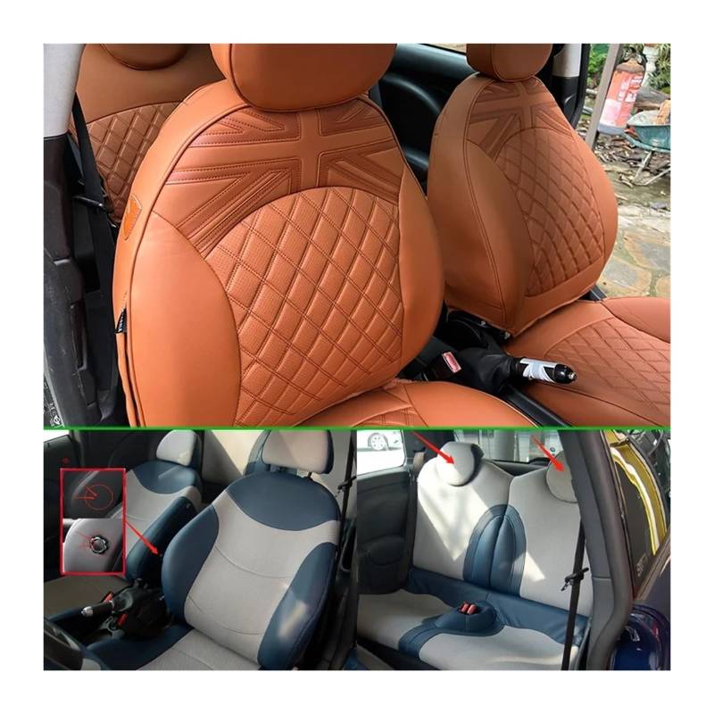 UFITIDU Auto Sitzbezug Für Jimny Für JB64 Für JB74 Pad Innenräume Zubehör Vollen Satz Vorne Hinten Auto Sitz Abdeckung Kissen Auto Schonbezüge(Waist No Button,Black Red) von UFITIDU