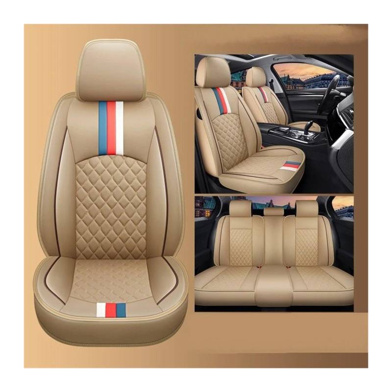 UFITIDU Auto Sitzbezug Für Lexus Alle Modelle ES350 NX GS350 CT200h ES300h GS450h IS250 LS460 LS Auto Zubehör Allgemeine Leder Auto Sitz Abdeckung Auto Schonbezüge(Beige) von UFITIDU