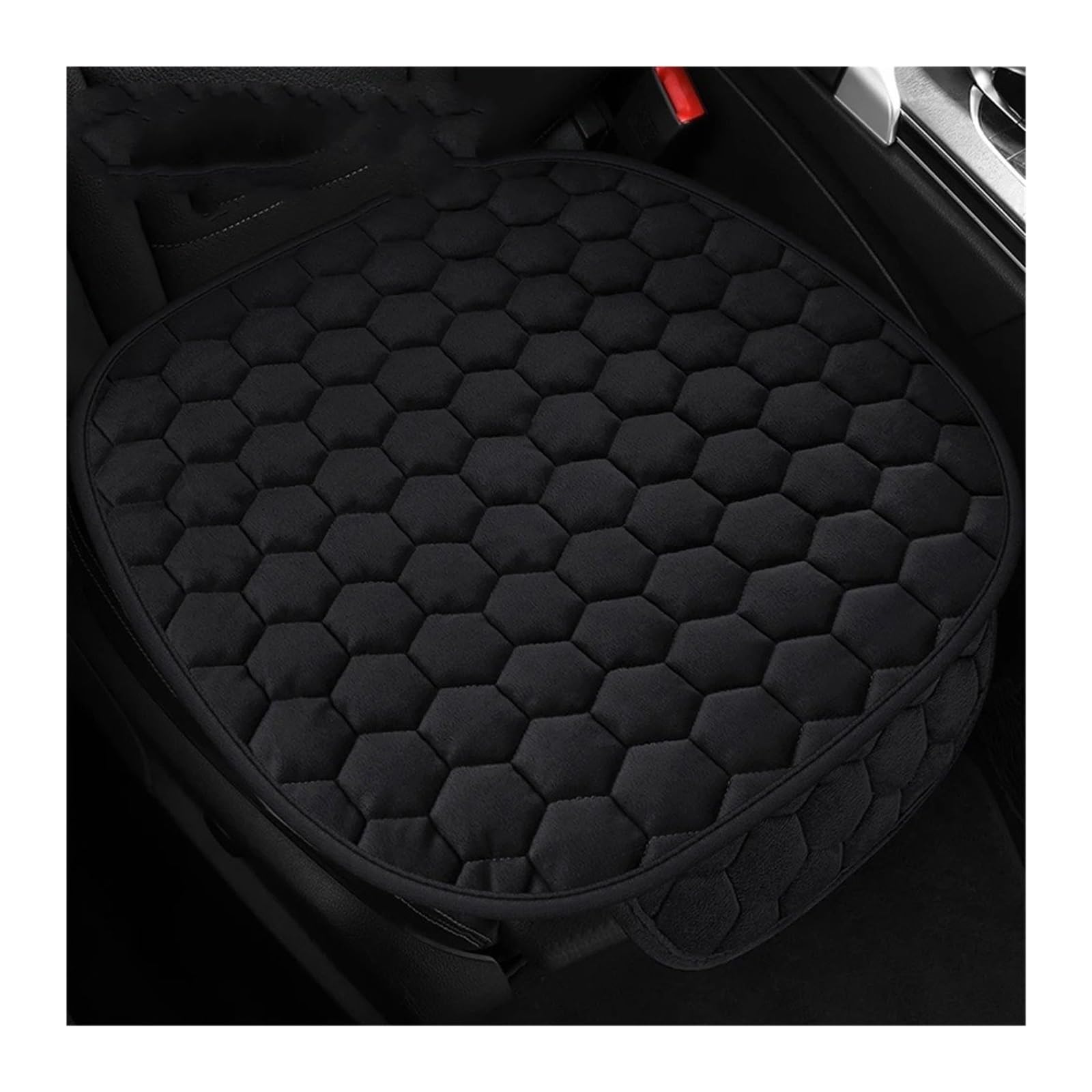 UFITIDU Auto Sitzbezug Für Limousine Fließheck SUV Sitz Matte Auto Abdeckung Vorne Hinten Warme Sitze Kissen Protector Plüsch Sitz Abdeckung Herbst Winter Universal Auto Schonbezüge(Black Front) von UFITIDU