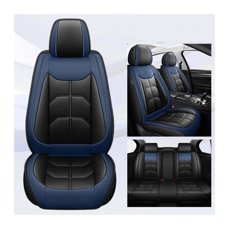 UFITIDU Auto Sitzbezug Für MG Alle Molle ZT-T ZR ZT TF Autozubehör Autozubehör Autozubehör Universal-Autositzbezug Aus Ler Auto Schonbezüge(Black Blue 5 Seat1) von UFITIDU