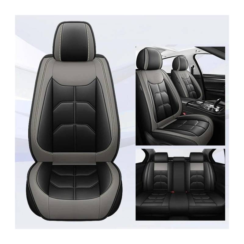 UFITIDU Auto Sitzbezug Für MG Alle Molle ZT-T ZR ZT TF Autozubehör Autozubehör Autozubehör Universal-Autositzbezug Aus Ler Auto Schonbezüge(Black Grey 5 Seat1) von UFITIDU