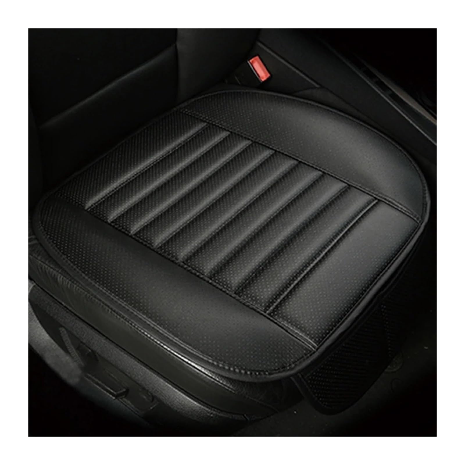 UFITIDU Auto Sitzbezug Für Maserati Alle Molle GranTurismo Für Ghibli Für Levante Für Quattroporte Autozubehör Universal Ler Sitzkissen Auto Schonbezüge(1 seat Black) von UFITIDU