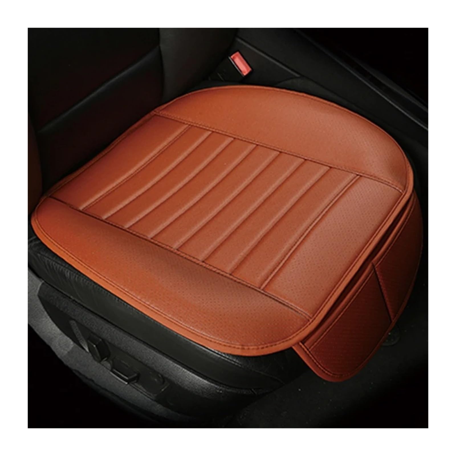 UFITIDU Auto Sitzbezug Für Maserati Alle Molle GranTurismo Für Ghibli Für Levante Für Quattroporte Autozubehör Universal Ler Sitzkissen Auto Schonbezüge(1 seat Brown) von UFITIDU