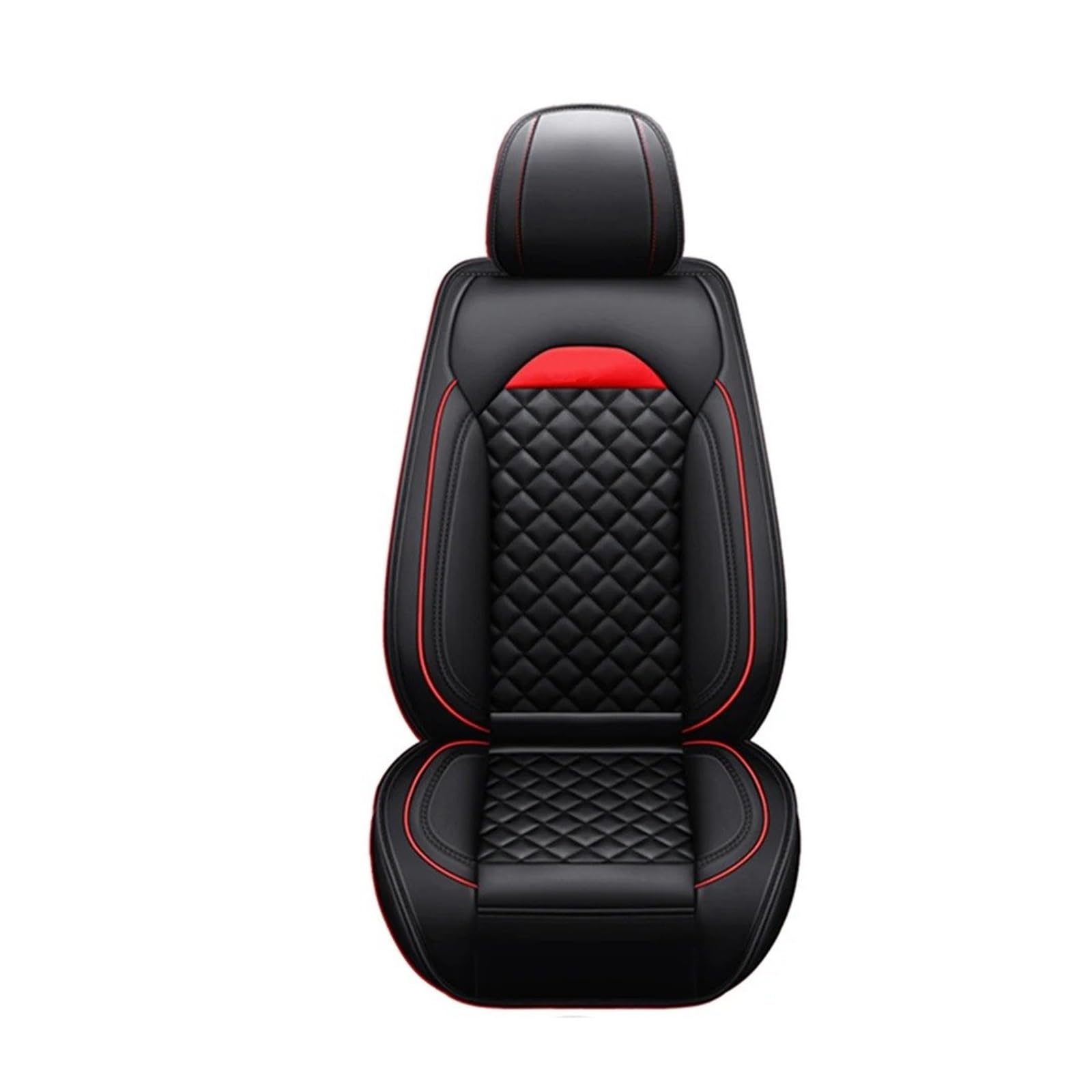 UFITIDU Auto Sitzbezug Für Mitsubishi Lancer L200 Carisma Für Eclipse Für Outlander 3 XL Für Space Für Star Zubehör Leder Auto Sitz Abdeckung Auto Schonbezüge(Black Red Line) von UFITIDU