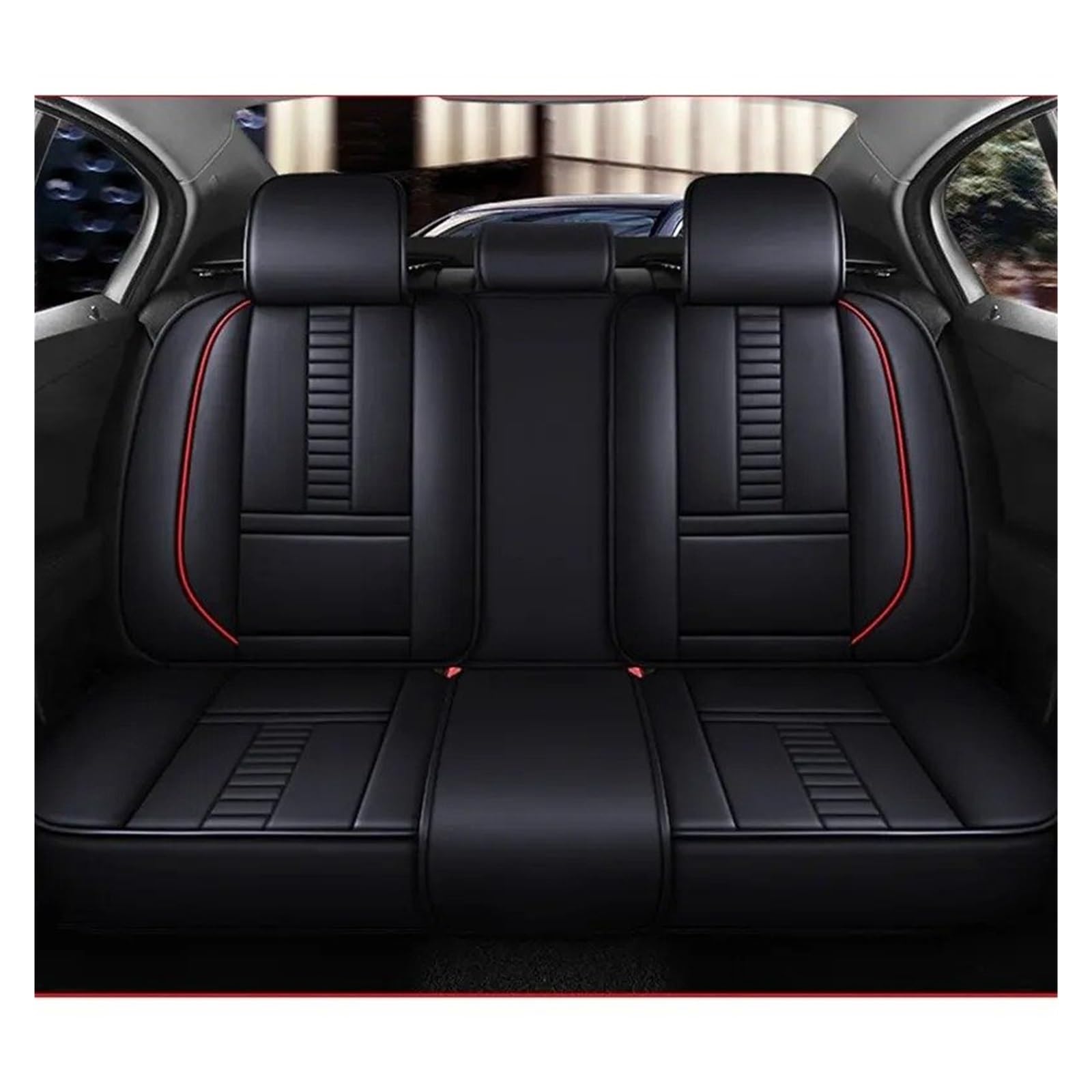 UFITIDU Auto Sitzbezug Für Seat Altea XL Ibiza Arona Leon 2 MK2 Ateca 6J MK3 Innenteile Leder Autositzbezug Auto Produkte Zubehör Auto Schonbezüge(Back seat cover2) von UFITIDU