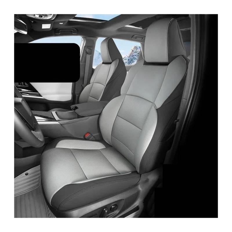 UFITIDU Auto Sitzbezug Für Toyota BZ4X XLE Begrenzte 2024 2023 2022 Custom Auto Sitz Abdeckung Zubehör Full Set Full Surround Vorne Und Hinten Full Set Auto Schonbezüge(Grey Black) von UFITIDU