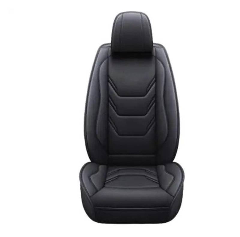 UFITIDU Auto Sitzbezug Für Toyota Für Chr Für RAV4 Avensis Für Camry Für Avalon Für Land Für Cruiser Reiz Auto Zubehör Leder Auto Sitz Abdeckung Auto Schonbezüge(Black 1PC Front) von UFITIDU