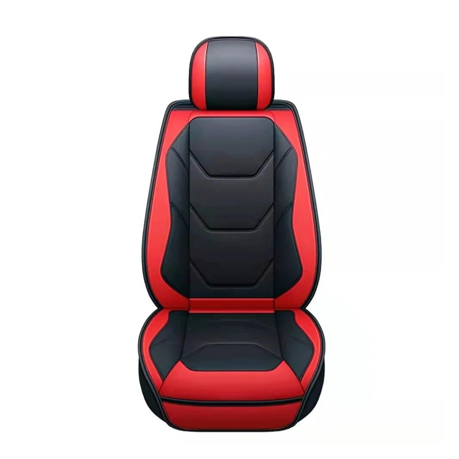 UFITIDU Auto Sitzbezug Für Toyota Für Chr Für RAV4 Für 4runner Für Fortuner Für Venza Zelas Reiz Auto Zubehör Leder Auto Sitz Abdeckung Auto Schonbezüge(Black Red 1PC Front) von UFITIDU