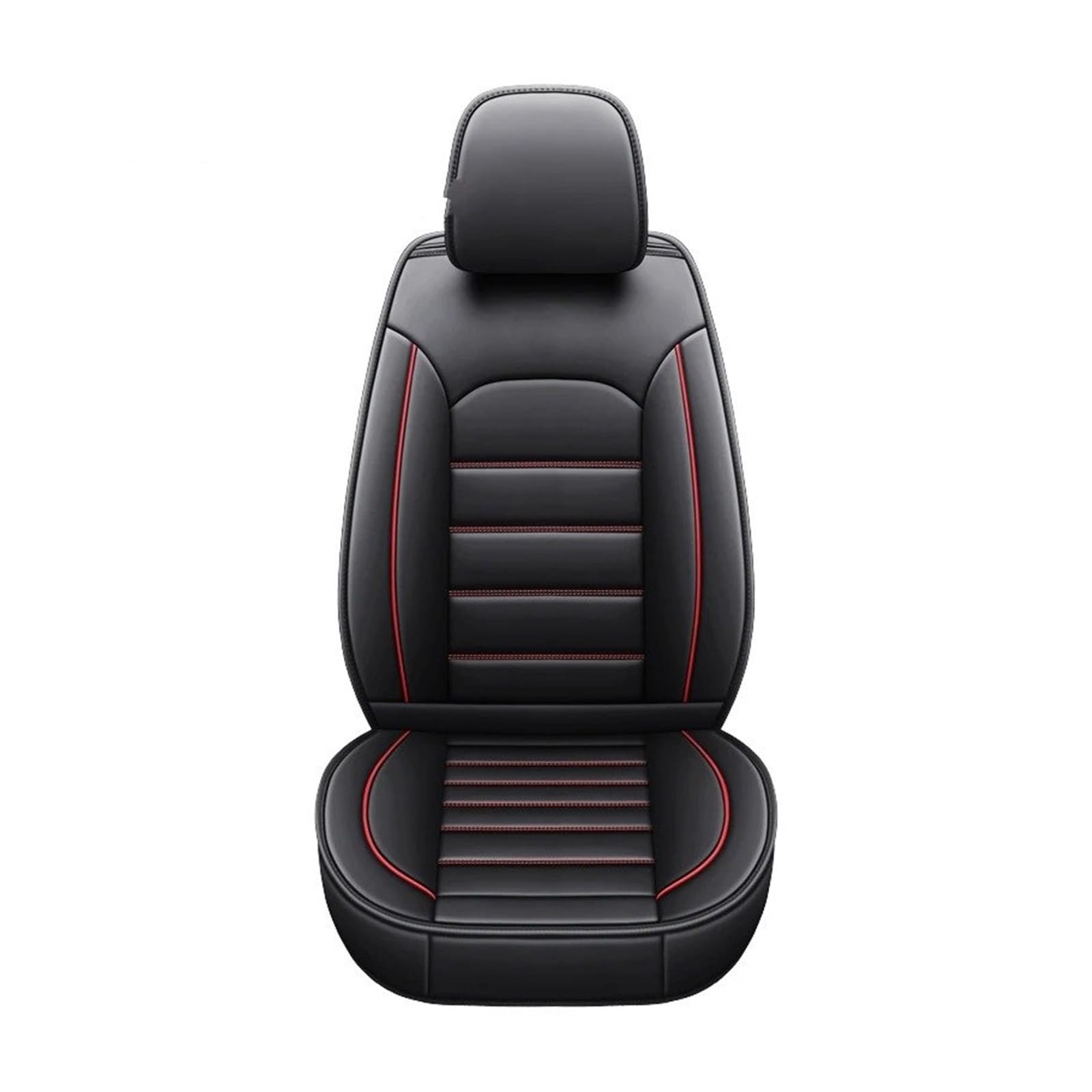 UFITIDU Auto Sitzbezug Für Toyota Hilux Für Sequoia Für Chr Livin Für Camry Für Venza Autozubehör Innendetails Sitzschutz Universal Style Autositzbezug Auto Schonbezüge(Black red 1seat) von UFITIDU