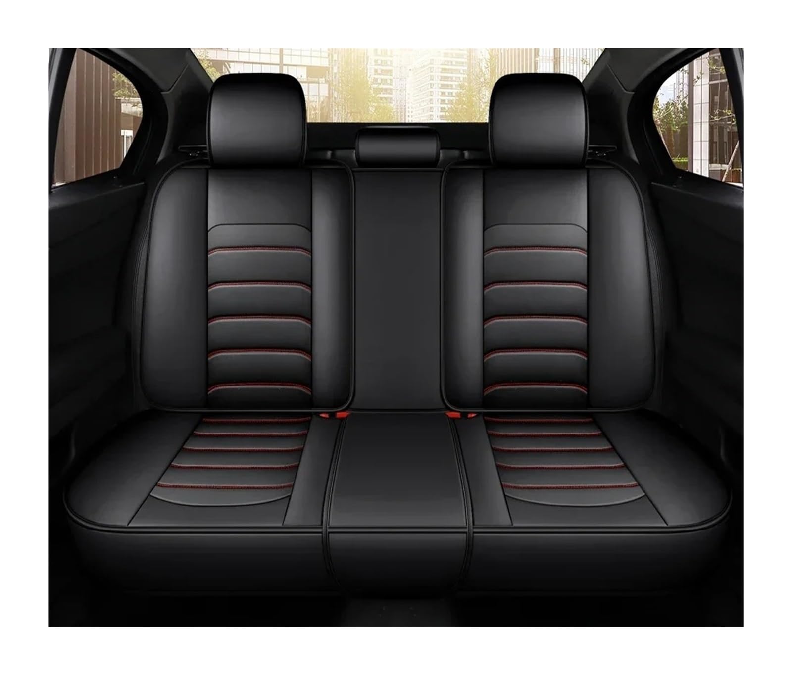 UFITIDU Auto Sitzbezug Für VW Für Tiguan HB20 Autozubehör Innendetails Universal Pu Leder Autositzbezug Auto Schonbezüge(Back Row 3seat) von UFITIDU