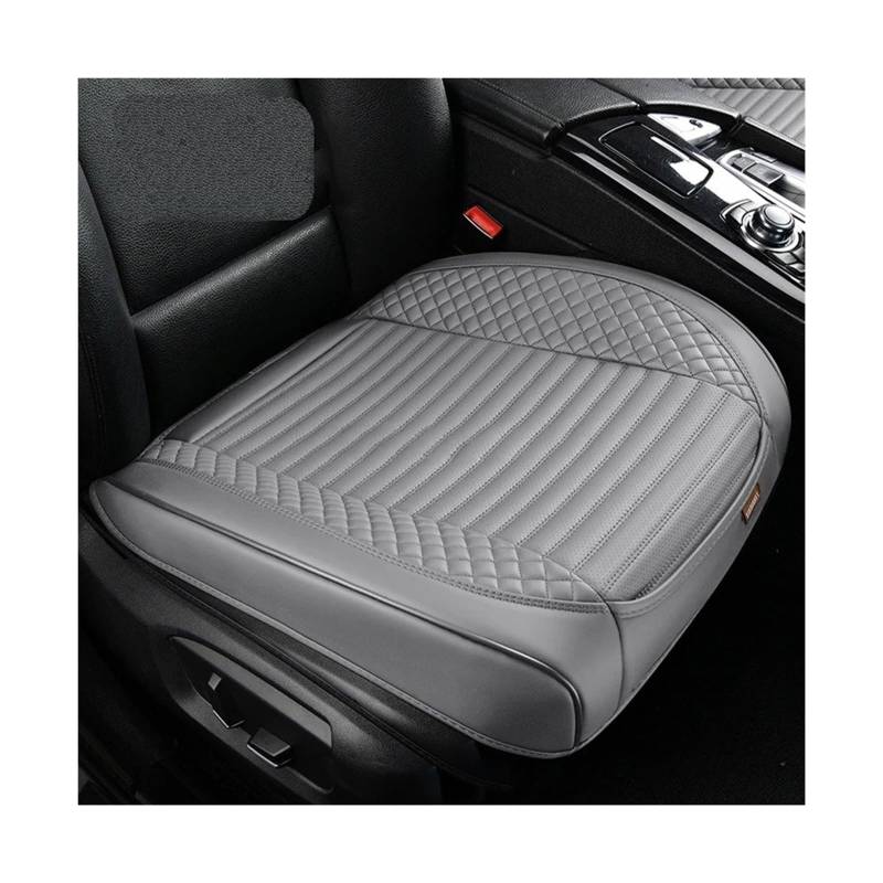 UFITIDU Auto Sitzbezug Universal Anti Slip Auto Stuhl Schutz Abdeckung Voll-Verpackt Auto Sitz Abdeckung Atmungsaktive Loch PU Auto Vordersitz Kissen Auto Schonbezüge(Gray 1pc) von UFITIDU