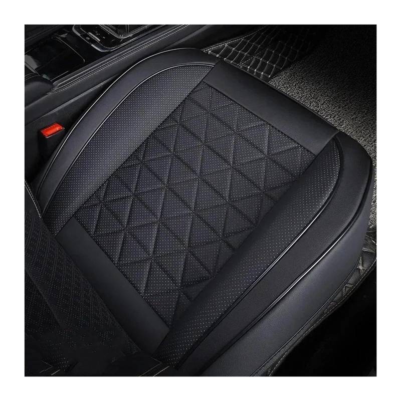 UFITIDU Auto Sitzbezug Universal Auto Stuhl Pad Matte Auto Zubehör Vorne Auto Sitz Abdeckung PU Leder Autos Sitzkissen Autos Seat Protector Auto Schonbezüge(Black 1pc) von UFITIDU