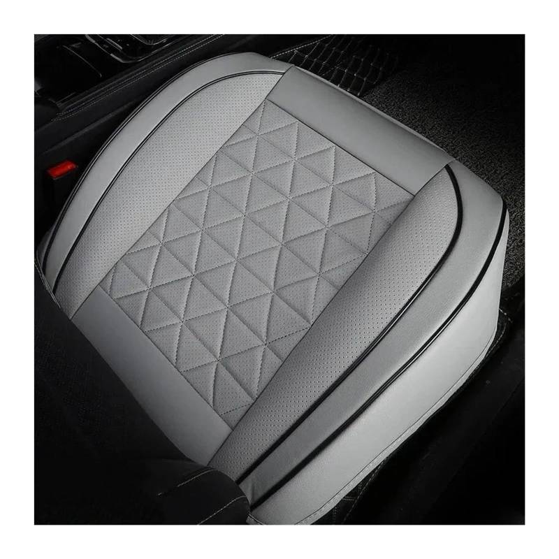 UFITIDU Auto Sitzbezug Universal Auto Stuhl Pad Matte Auto Zubehör Vorne Auto Sitz Abdeckung PU Leder Autos Sitzkissen Autos Seat Protector Auto Schonbezüge(Grey 1pc) von UFITIDU