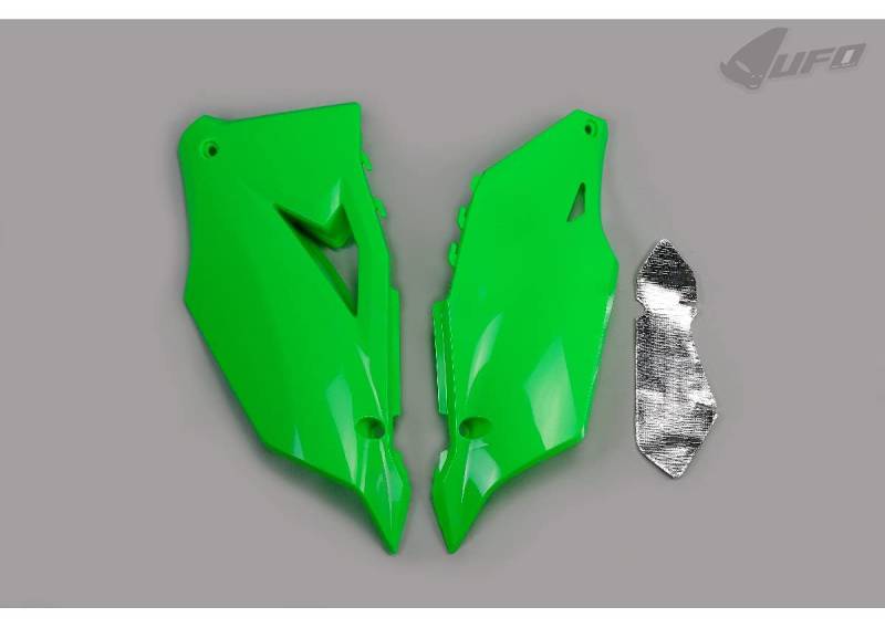 UFO PLAST Seitenteile grün fluoro Kawasaki KXF 250 2021-2024 von UFO PLAST SRL