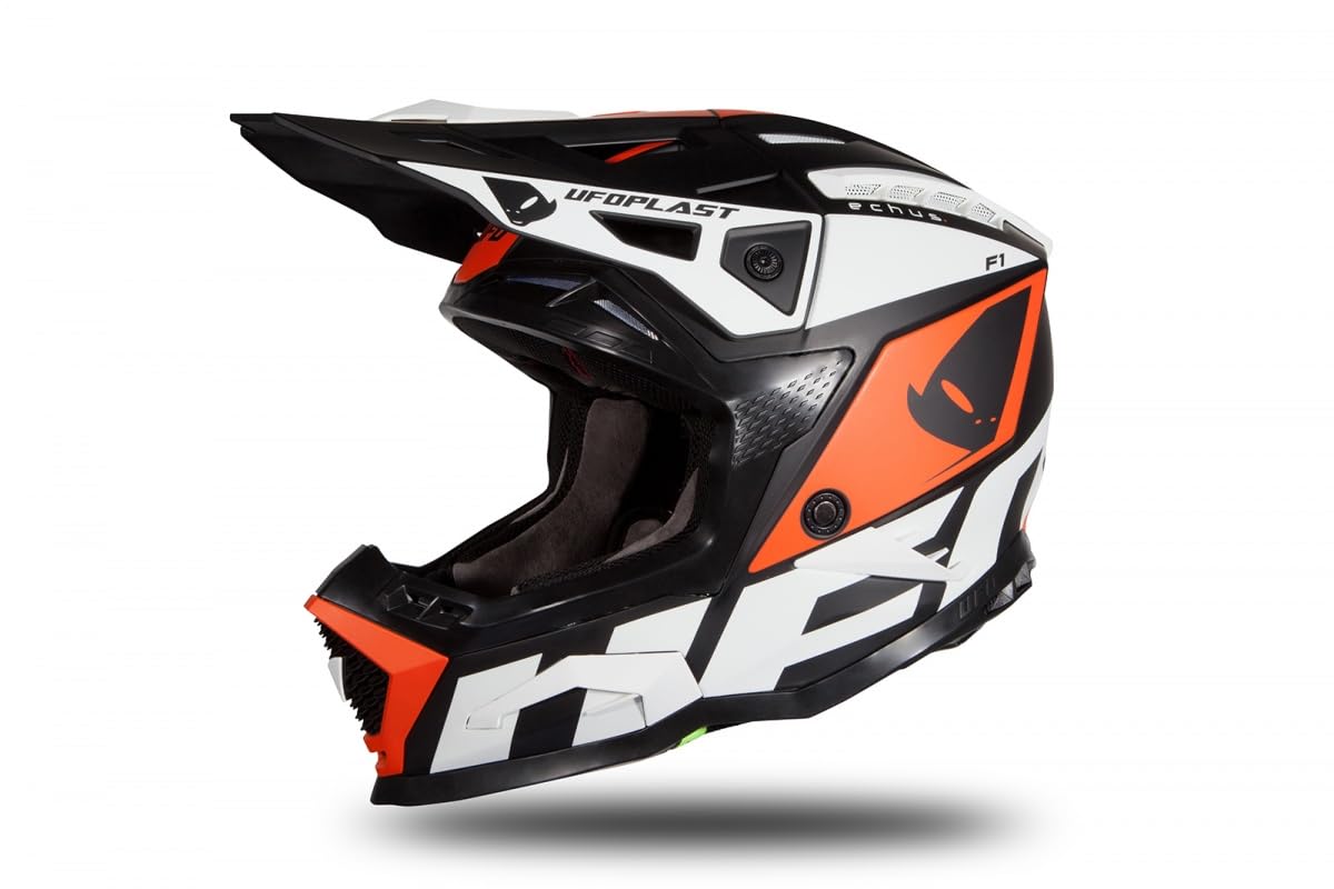 UFO PLAST ECHUS Helm SCHWARZ/ORANGE/WEISS MATT L von UFO PLAST