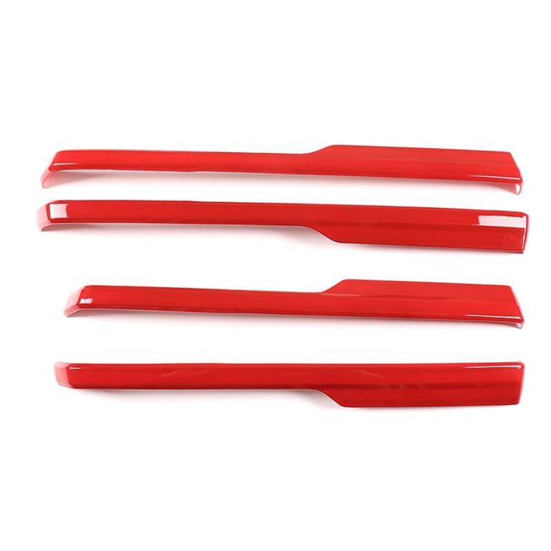 4 Piece ABS Sport Red Door Armrest Lower Trim Handle Cover Strip Car Interior Decorate Accessories Compatible With Toyotaa Tundra 2016-2020 von UGALUNMER