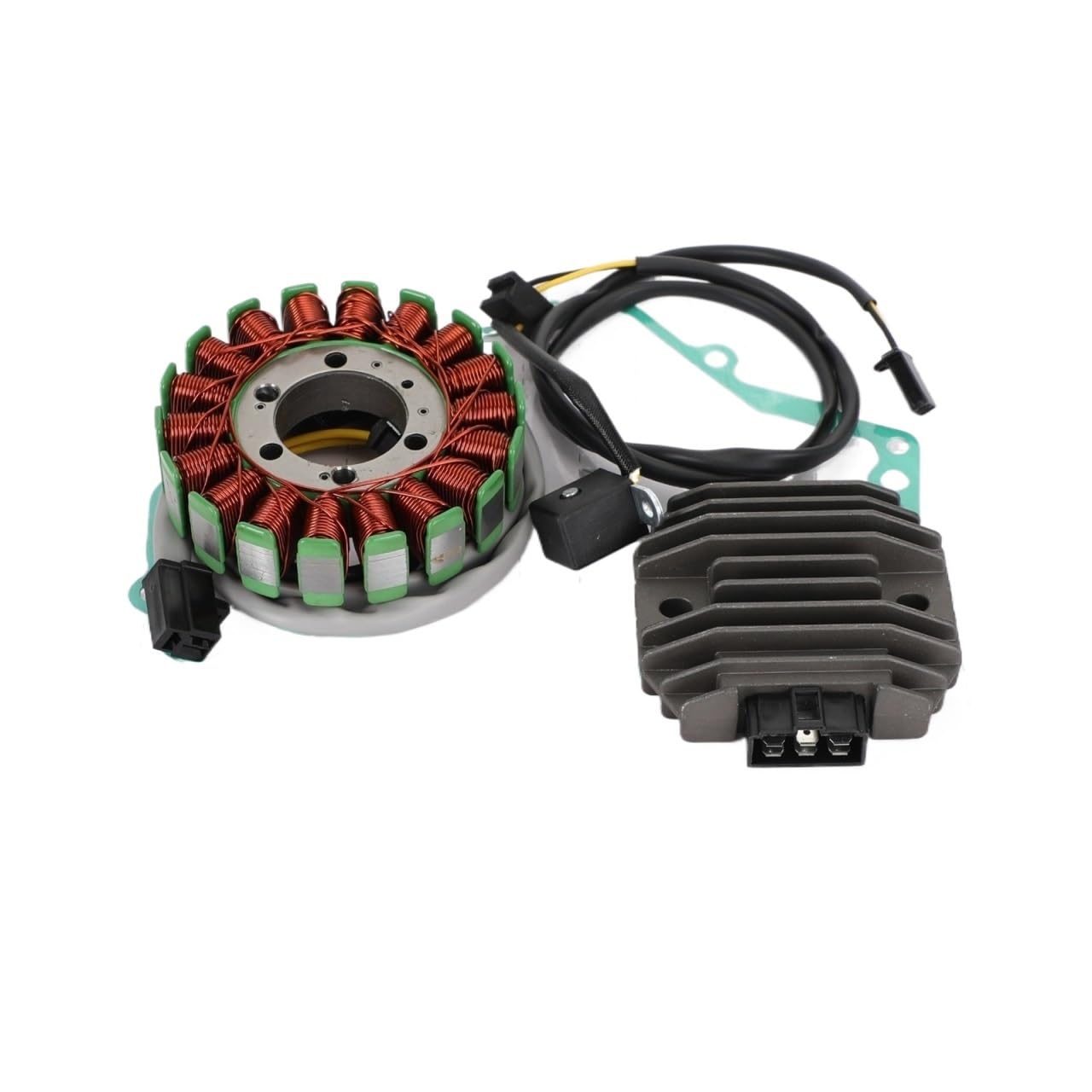 Magneto Stator+Voltage Rectifier+Gasket Compatible With Kawasaki EX250 Ninja 250 2008-2012 von UGALUNMER