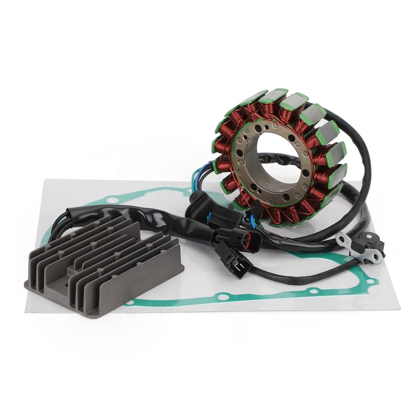 Magneto Stator+Voltage Rectifier+Gasket Compatible With Suzuki VL800 Intruder Volusia 2001-2004 von UGALUNMER