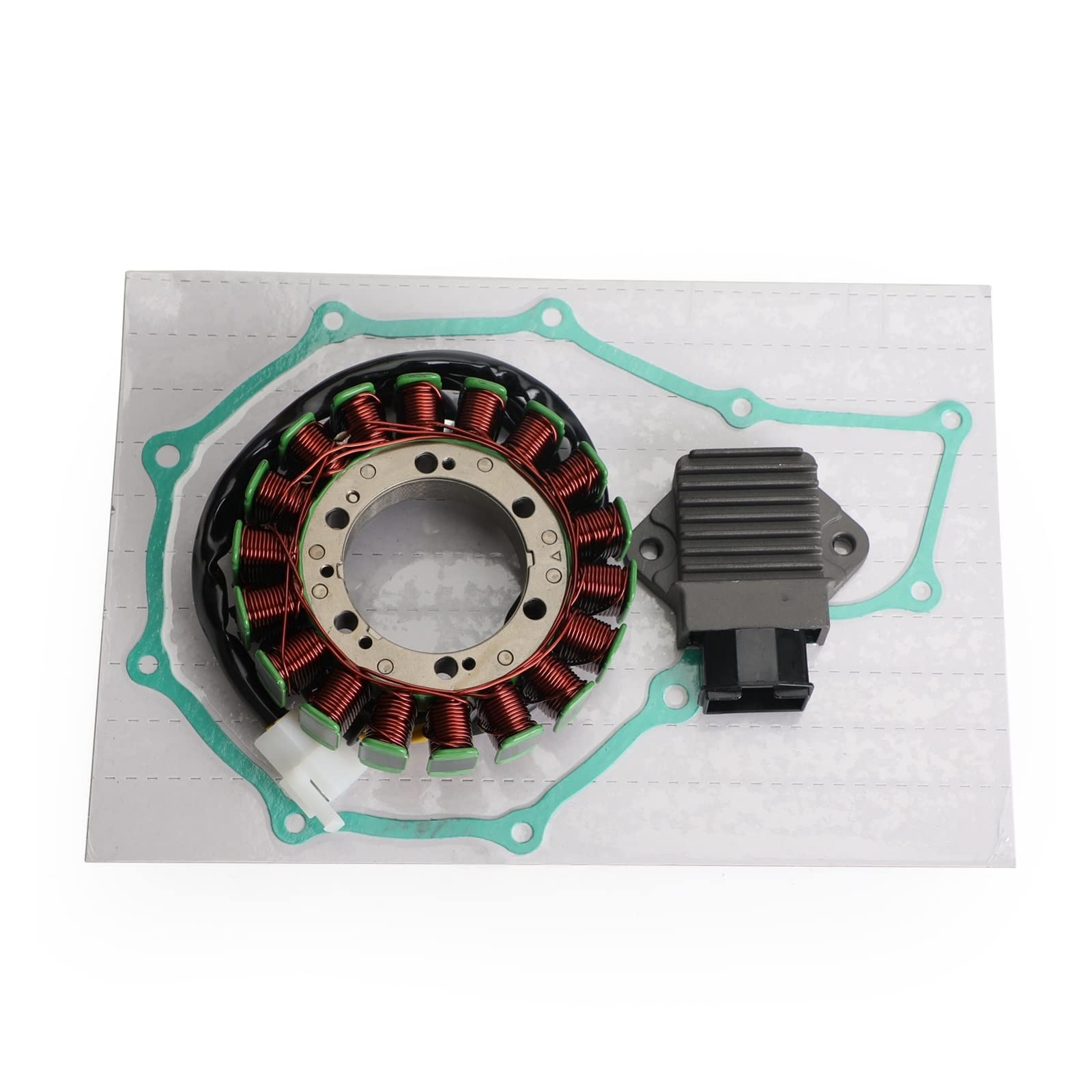 Magneto Stator+Voltage Rectifier+Gasket Compatible With VT750 C C2 Shadow ACE 1997-2000 31120-MBA-004 31600-MV4-010 Motor von UGALUNMER