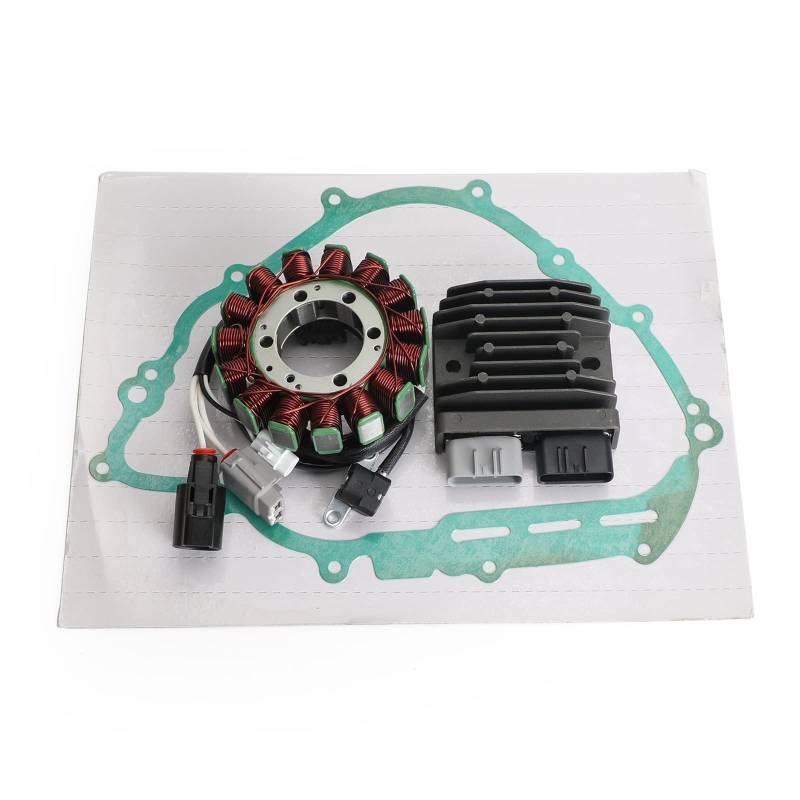 Magneto Stator+Voltage Rectifier+Gasket Compatible With Yamaha 08-18 Rhino 700 Viking 700 von UGALUNMER