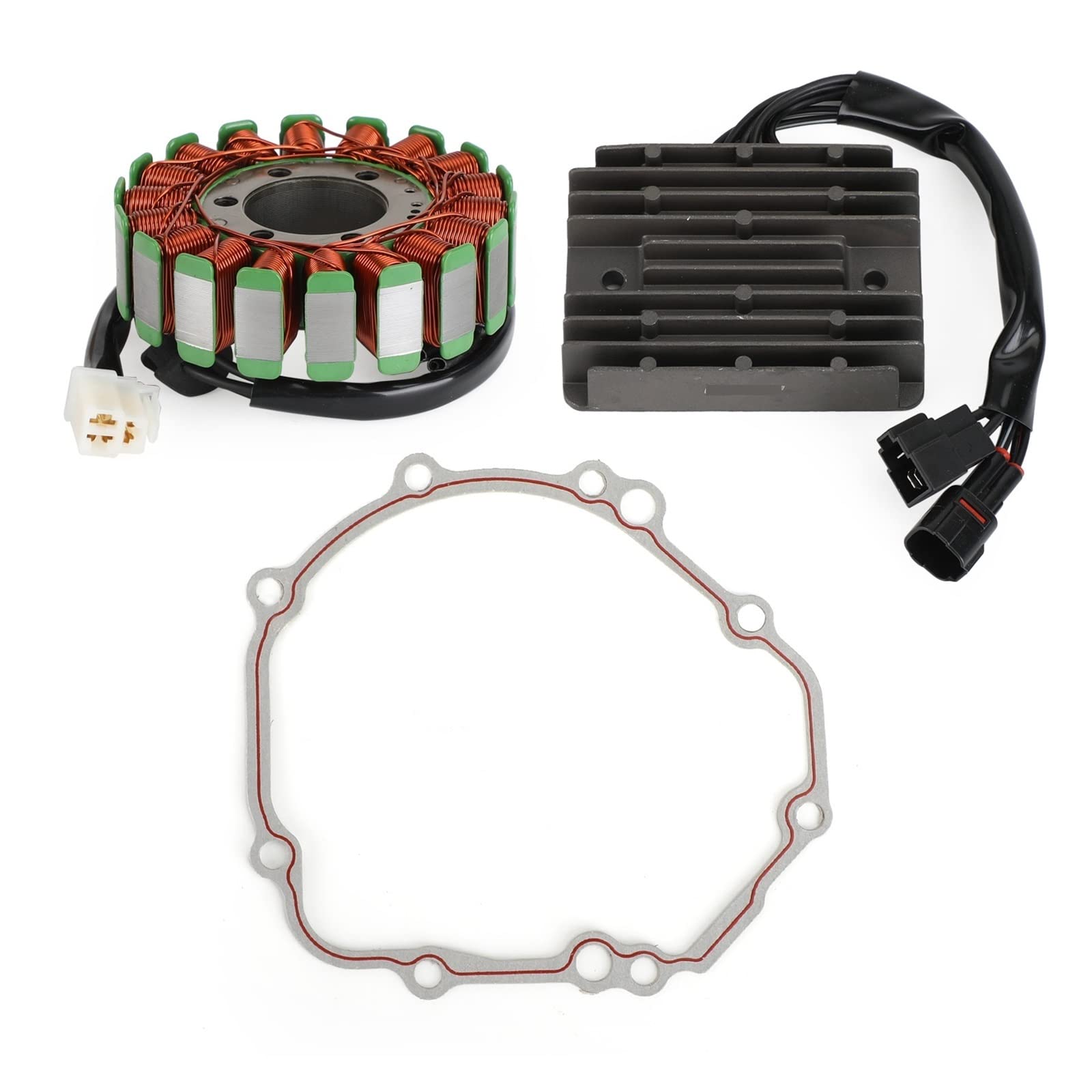 Stator Coil+Voltage Regler Rectifier+Gasket Compatible With Suzuki GSR750 GSXS750 2012-2020 31401-29G20 32800-47H30 Motor von UGALUNMER