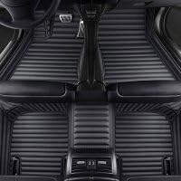 Leder Auto Fußmatten für Porsche Cayenne 9PA/955 92A/958 9YA/PO536,Wasserdicht Tragen Anti Rutsch Auto Boden Pad,Auto Interior Schützen Zubehör,A-Black von UGLYAF