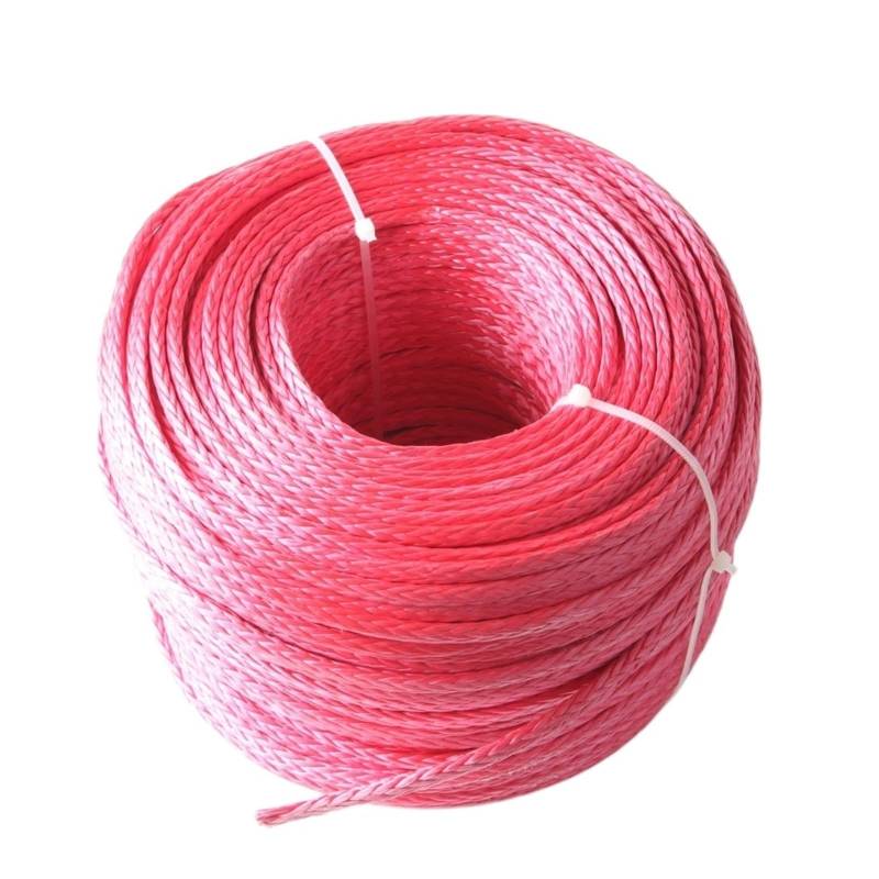 Abschleppseil, 28.000 lbs Synthetisches Windenseil, 12 mm x 100 m, Synthetisches UHMWPE-Windenseil,Einfach zu bedienen(Rood) von UHEAL