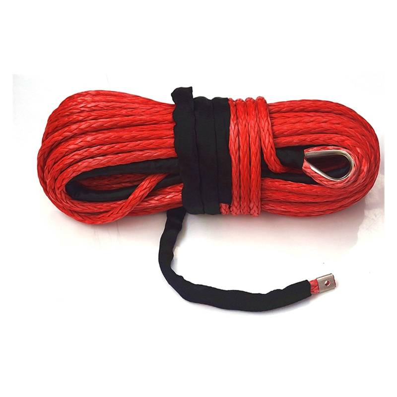 Abschleppseil, Windenseil ATV, rotes 14 mm * 45 m Synthetisches Windenseil, ATV-Windenkabel, UHMWPE-Seil, 4x4-Offroad-Seil,Einfach zu bedienen von UHEAL