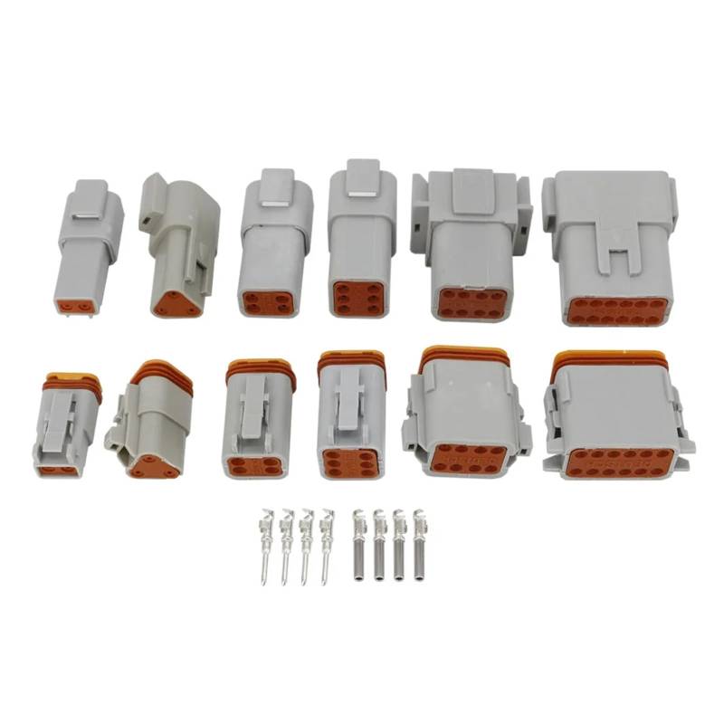 1 Set Männlicher und weiblicher Automotive-Anschluss DT-Anschluss DT06-2S/DT04-2P 2/3/4/6/8/12Pin Wasserdichter elektrischer Anschluss 22-16AWG(Male,3P) von UHNYTRV