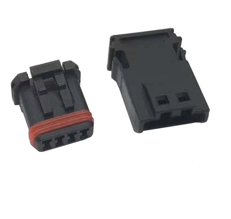 UHNYTRV 1/4 Pin Weiblich Männlich Auto Wasserdichten Stecker Auto Rückspiegel Heizung Kabelbaum Steckdose MX19004S51 MX19004P51(4p male female) von UHNYTRV