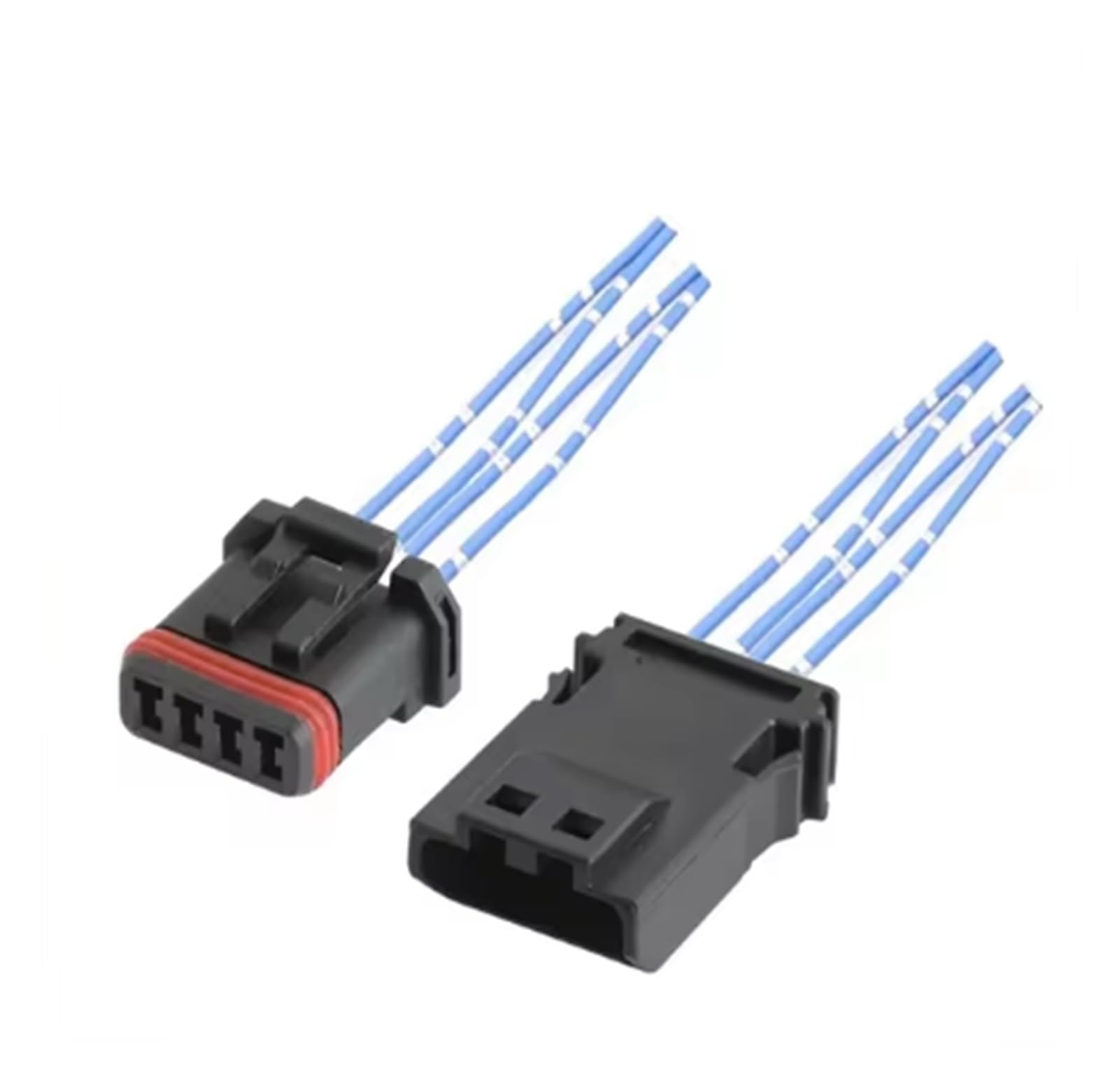 UHNYTRV 1/4 Pin Weiblich Männlich Auto Wasserdichten Stecker Auto Rückspiegel Heizung Kabelbaum Steckdose MX19004S51 MX19004P51(4p male female A) von UHNYTRV