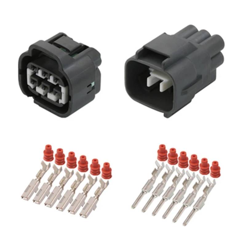 UHNYTRV 1/5/10 Sets 6 Pin Auto Wasserdichten Stecker MG641107-5 90980-11034 Scheinwerfer Kabelbaum Stecker Gaspedal Gaspedal Buchse(6p female,1 SET_6P) von UHNYTRV