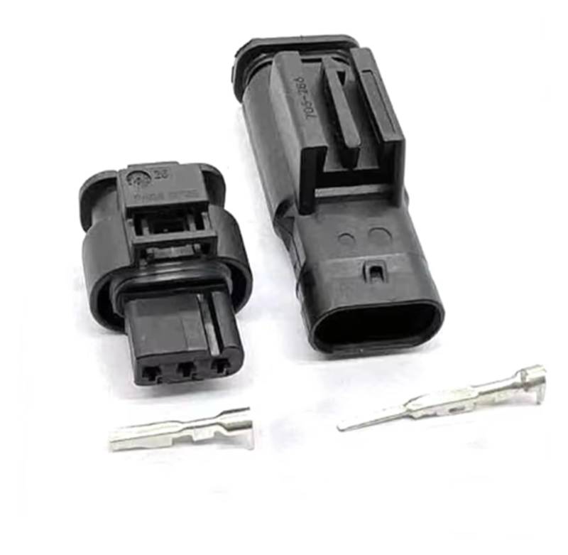 UHNYTRV 1/5 Sätze 3-poliger wasserdichter Automobil-Stecker, Parksensor-Stecker 3C0973203 872-858-541 3C0 973 203(3p male,1 set) von UHNYTRV