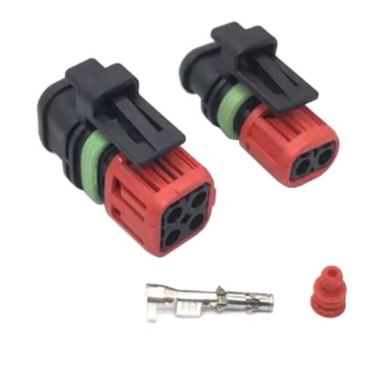 UHNYTRV 1/2 4 Pin Weibliche Kraftstoff Injektor Stecker Sauerstoff Sensor Karte Sensor Stecker Verdrahtung Buchse Anwendbar/Autos bagger 1337352-1(4p male) von UHNYTRV