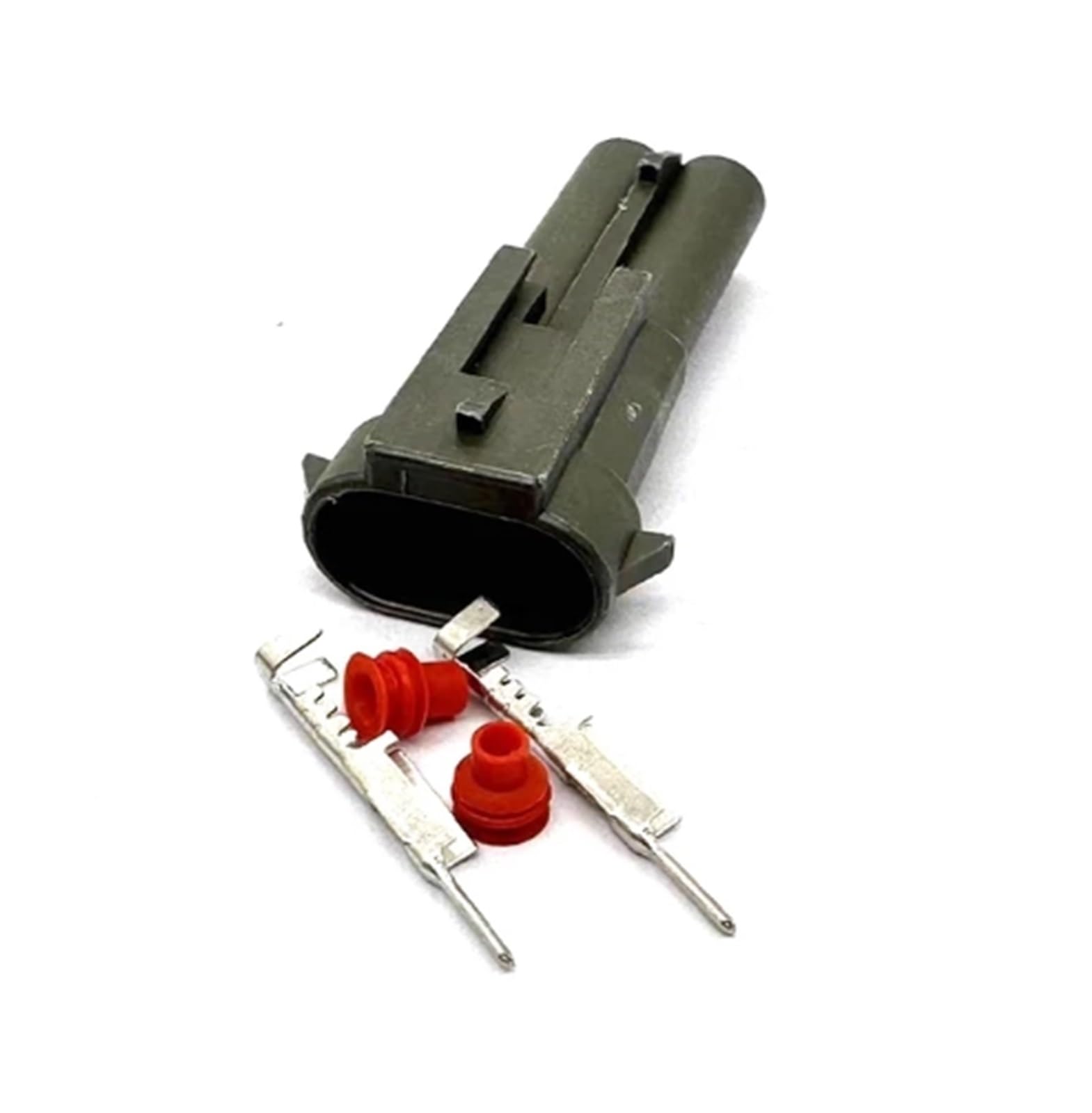 UHNYTRV 1 Set 2 Pin Auto Wasserdichte Steckdose Anwendbar Auf 12162017 Automobil Starter Klimaanlage Elektromagnetische Kupplung Stecker(Rosso) von UHNYTRV