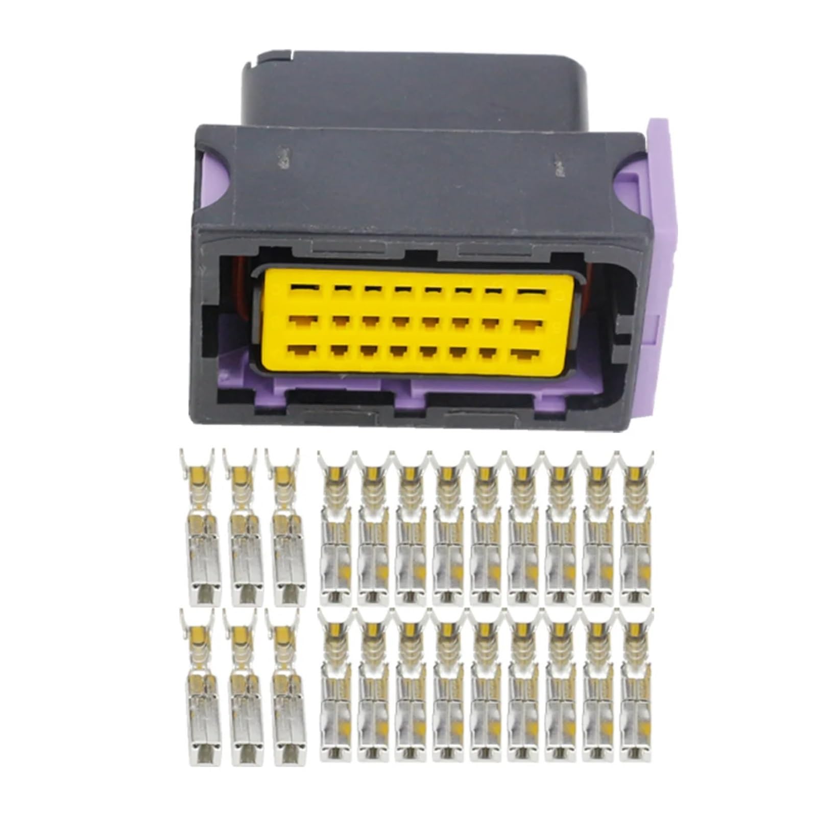 UHNYTRV 1 Set 24 Pin Schwarz Auto ECU Kit Stecker Modifizierter Computeranschluss Modifizierter Stecker Mit Terminal DJ7242-1.5 2.8-11/21 Mit Terminal(Female Plug) von UHNYTRV