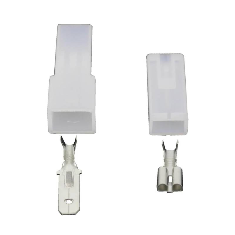 UHNYTRV 10 Sätze 1 Pin 6.3 Serie Auto- und Motorradstecker Weißer Kunststoffstecker mit Anschluss DJ70121-6.3-11/21 1P-Stecker von UHNYTRV