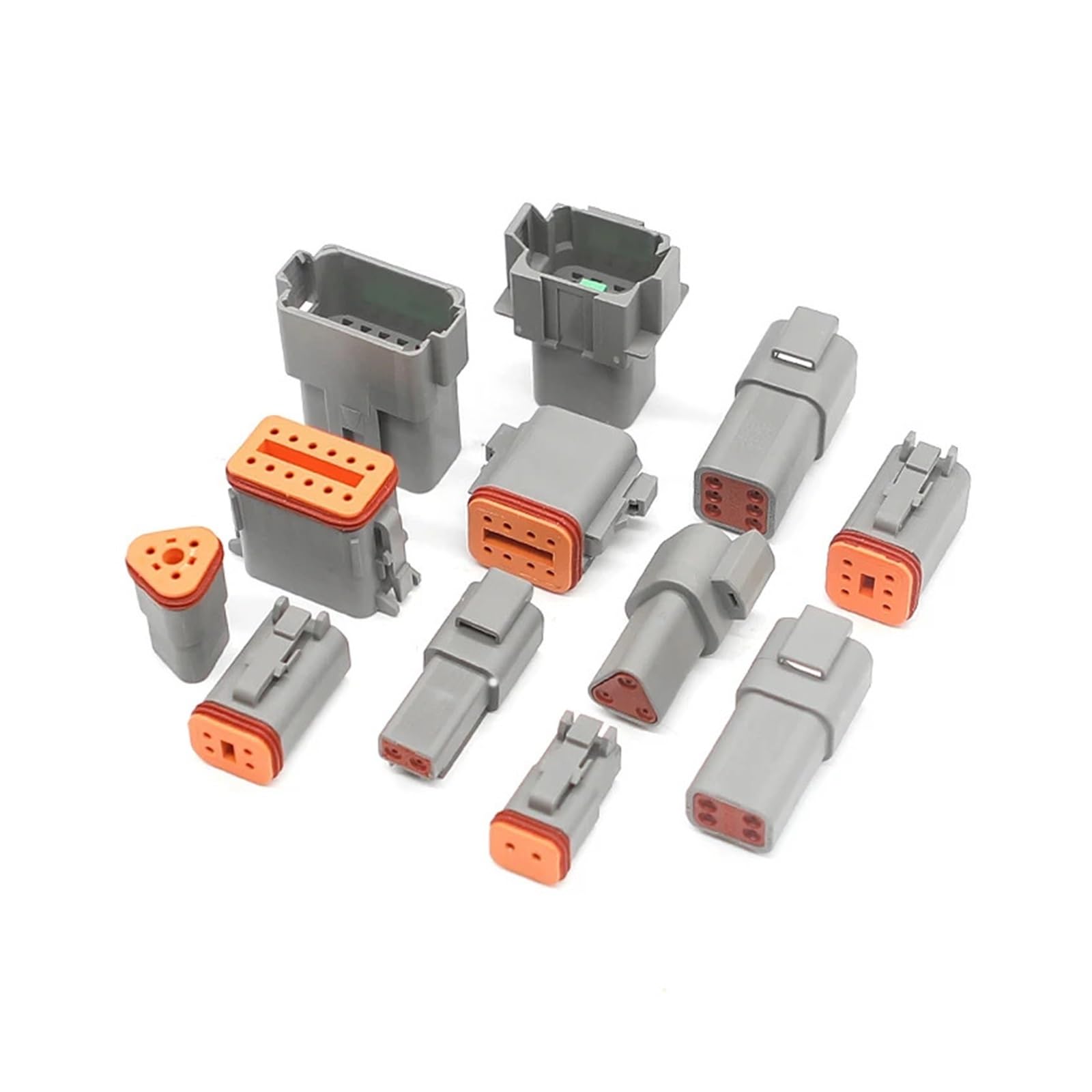 UHNYTRV 10 Stück Serie DT 2P 3P 4P 6P 8P 12P Automobilstecker wasserdichte Verkabelung Dichtung Stecker Draht Elektrokabel Buchse DT04 DT06 (10PCS DT04-12P) von UHNYTRV