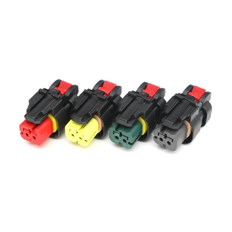 UHNYTRV 1set 776427-3 AMP 2Pin Automobilstecker AMPSEAL16 Serie Wasserdichte versiegelte Verkabelung männlicher weiblicher Stecker Zusätzliche Terminals (Terminals) von UHNYTRV