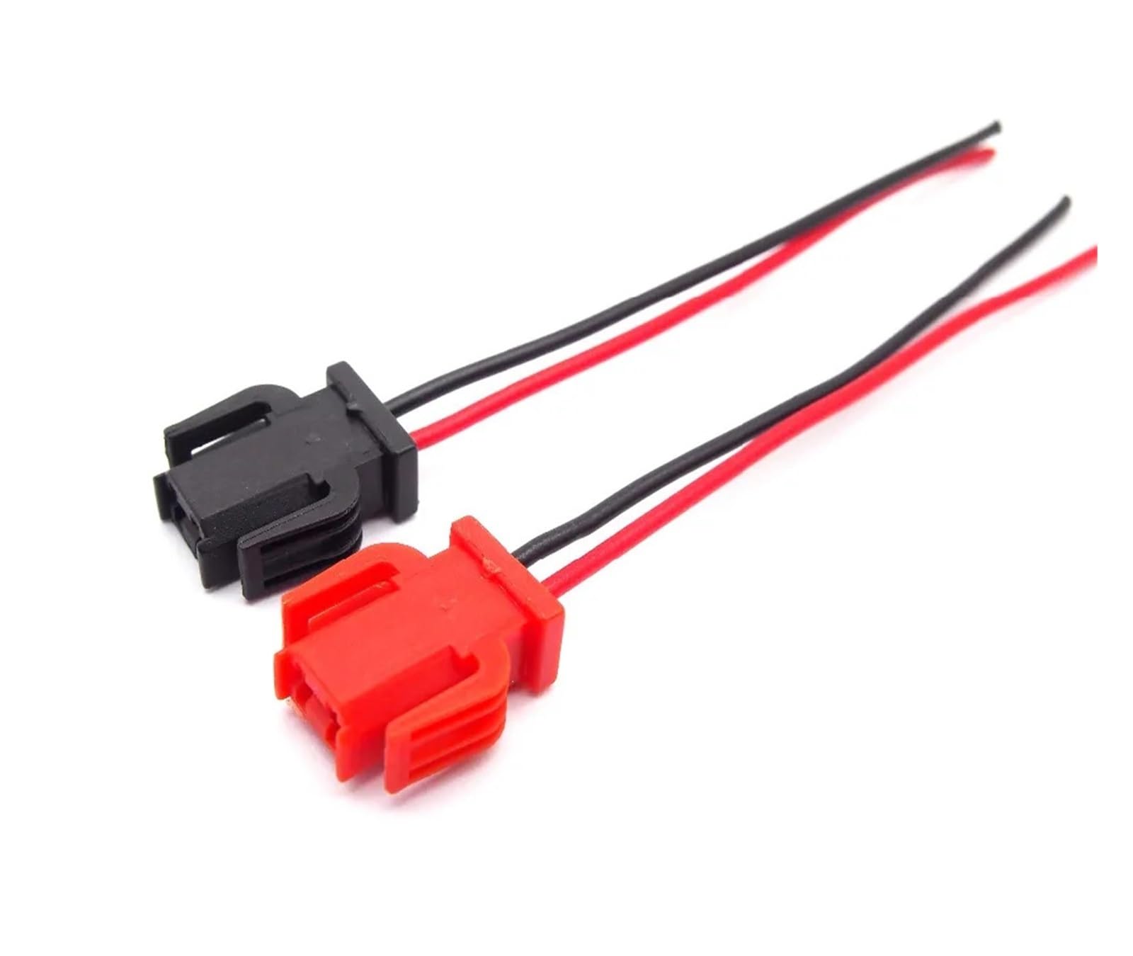 UHNYTRV 2 Paare = 4 Stück roter und schwarzer 2-poliger Auto-ABS-Sensor-/Türlampenstecker mit Kabel 10 cm 893 971 632 von UHNYTRV