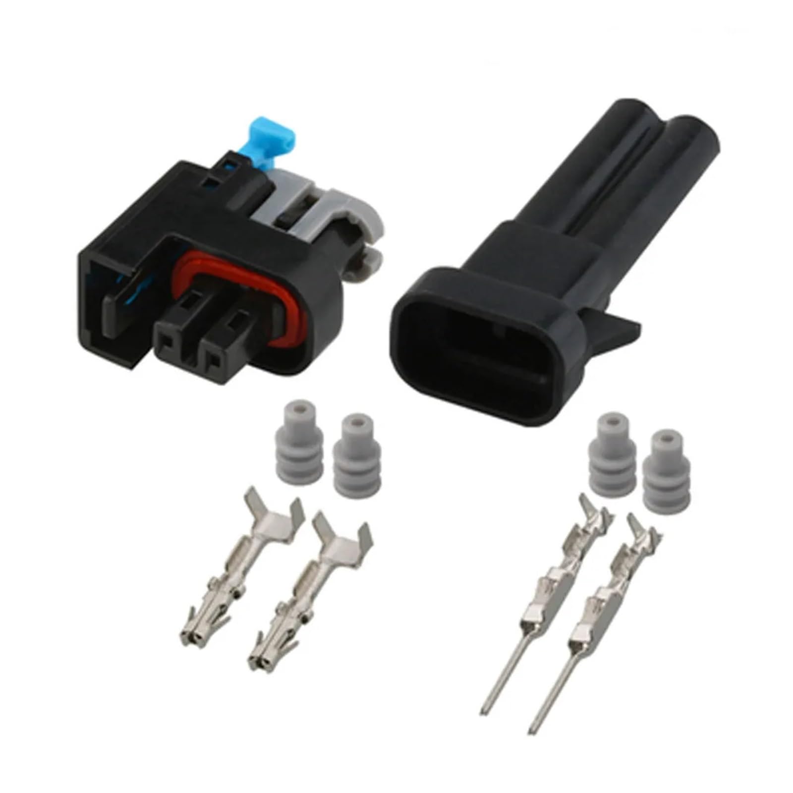 UHNYTRV 2 Pin 15326181 Öldüsenstecker, Kraftstoffsprühdüsenstecker, wasserdichter Autostecker(Male Female,5 Sets) von UHNYTRV