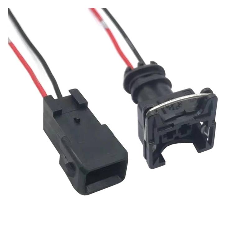 UHNYTRV 2 Pin Efi Series Weibliche Düse Zündspule Wassertemperatursensor Drahtstecker EV1 Mit 15cm Drähten(2pin männlich weiblich, 1 Satz) von UHNYTRV