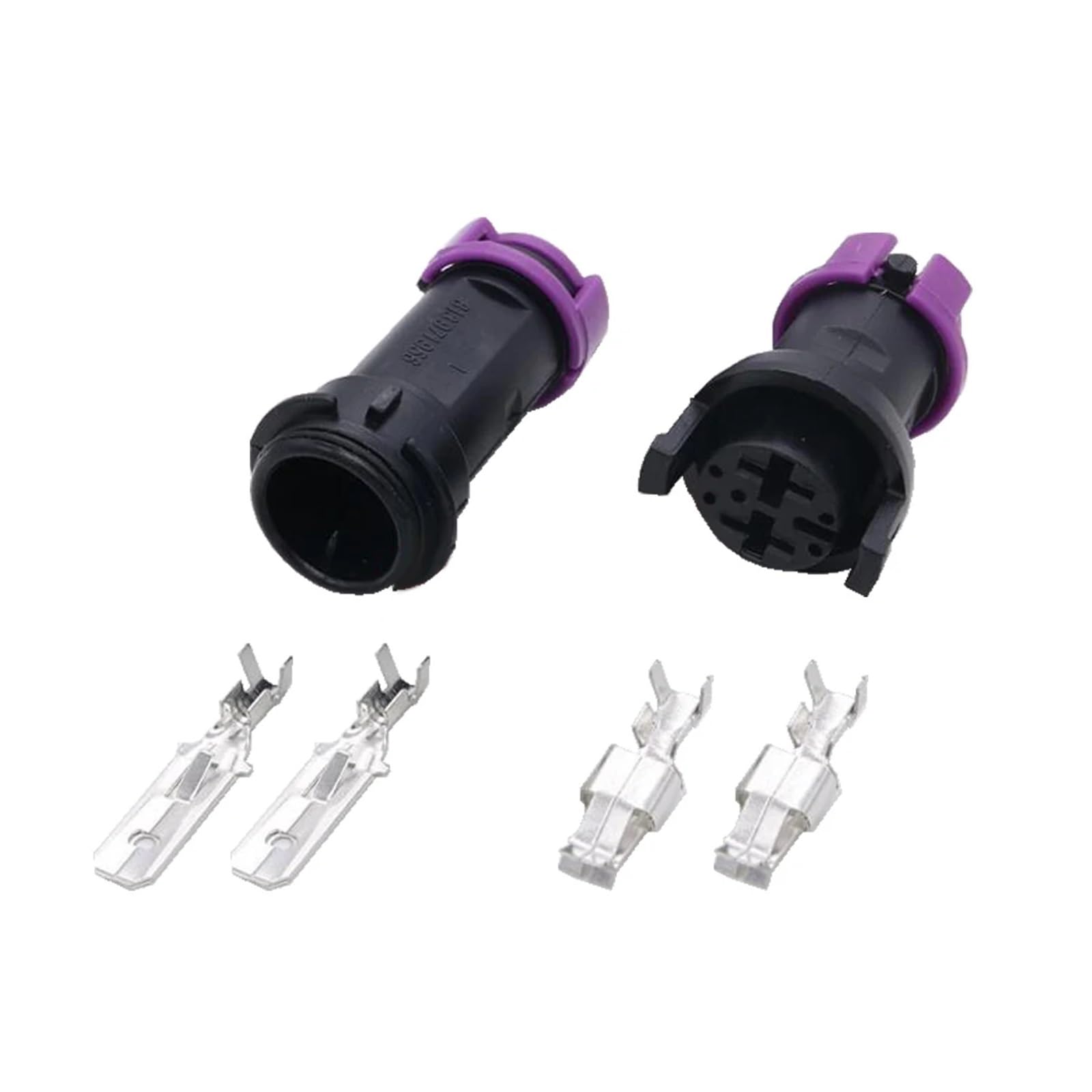 UHNYTRV 2 Pin Nebelscheinwerfer Stecker Auto Wasserdichten Stecker Runder Autostecker Mit Terminal DJ70217-6.3-11/21 2P(10 Sets) von UHNYTRV