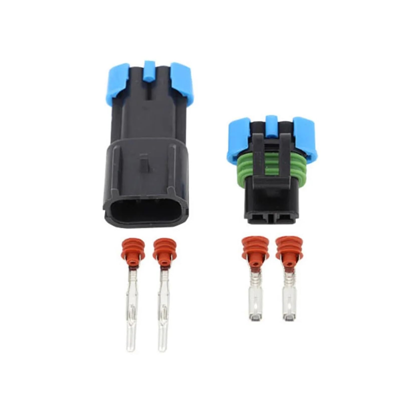 UHNYTRV 2 Pin Weiblich Männlich GM Weather Pack Wasserdichter Sensor Lüfter Elektronischer Anschluss Auto-Draht-Anschluss DJ7025W-2.8-11/21(10 Sets) von UHNYTRV