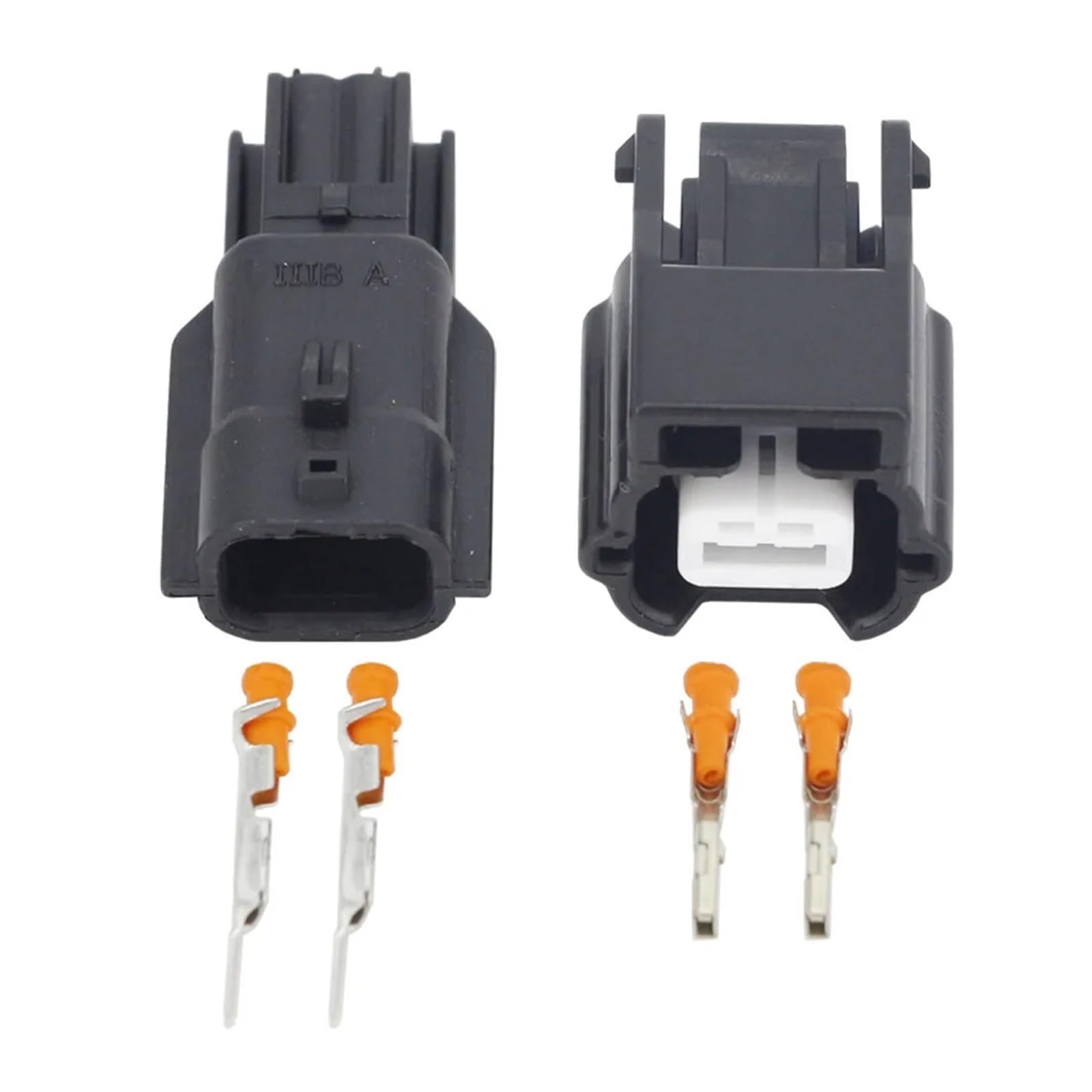 UHNYTRV 2 Pin Weiblich Männlich PA66 Auto Wasserdicht Schwarz Elektronische Gehäuse Buchse Anschlüsse DJ7021K-0,6-11/21(5 Sets) von UHNYTRV