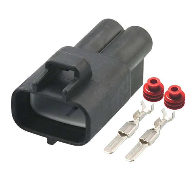 UHNYTRV 2-poliger 4,8-mm-Stecker/Auto-Wasserstrahlmotor, männlich und weiblich, elektrischer Anschluss/Waschpumpe(Male,50 Sets) von UHNYTRV